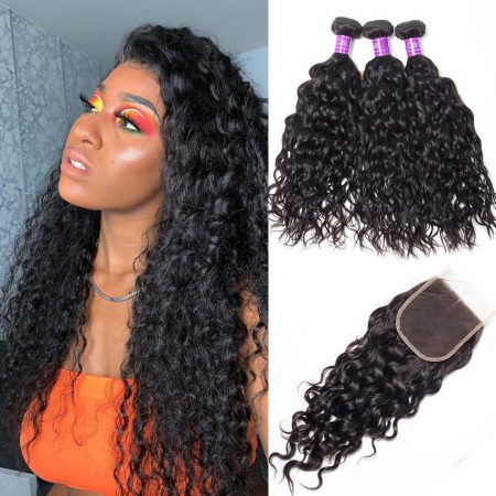Water Wave 3 Bundles With Closure
