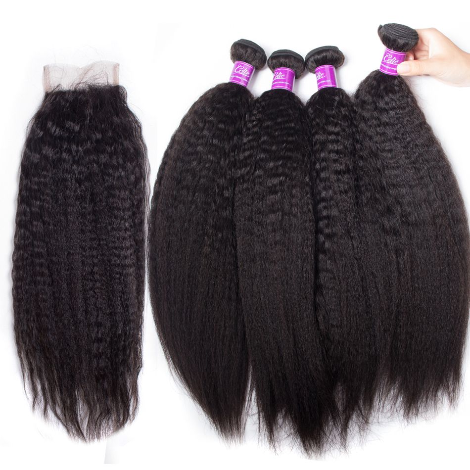 Kinky Straight 4 Bundles With Closure 