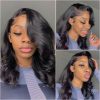 short body wave wig pre-bleached knots