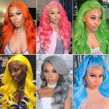 colored human hair wig