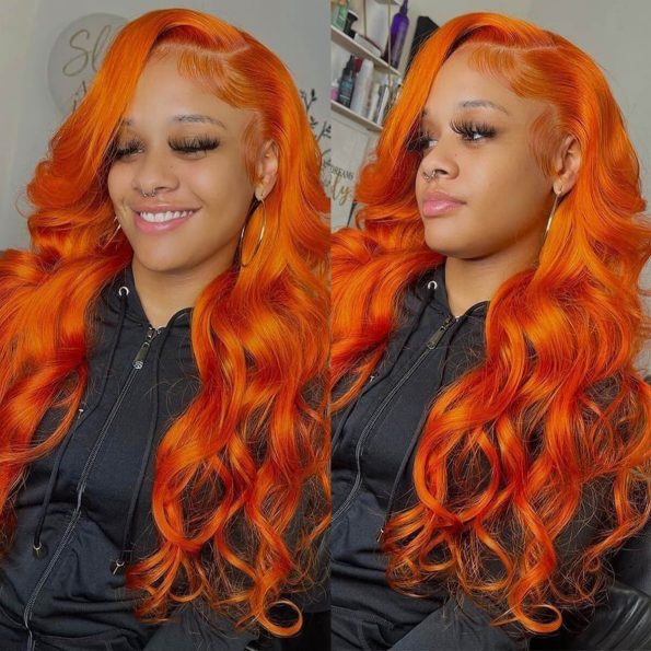 orange lace front wig (1)