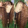 honey blonde deep wave wig