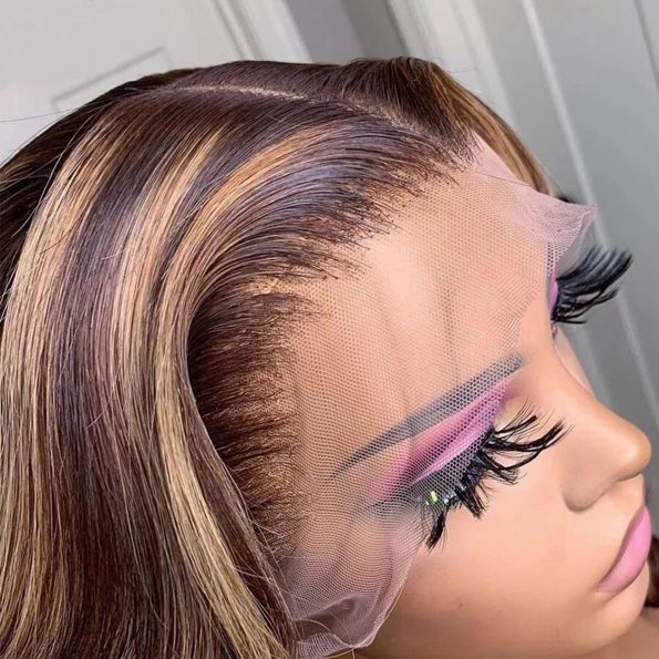 honey blonde body bob wig