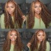 honey blonde curly lace front wig