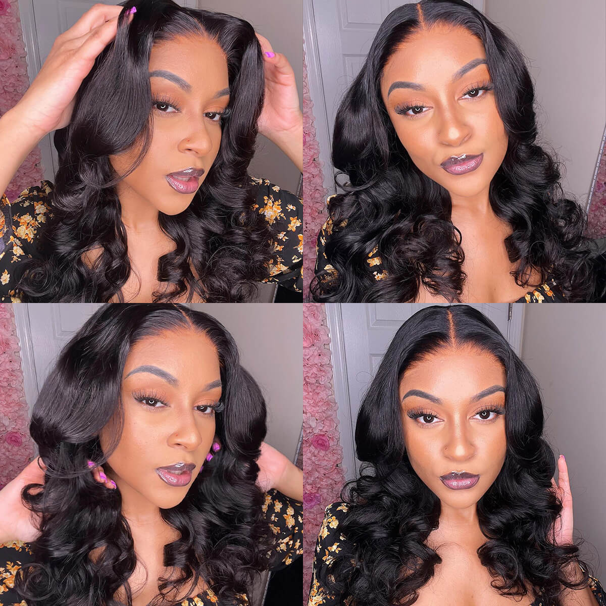 new body wave mid length wig
