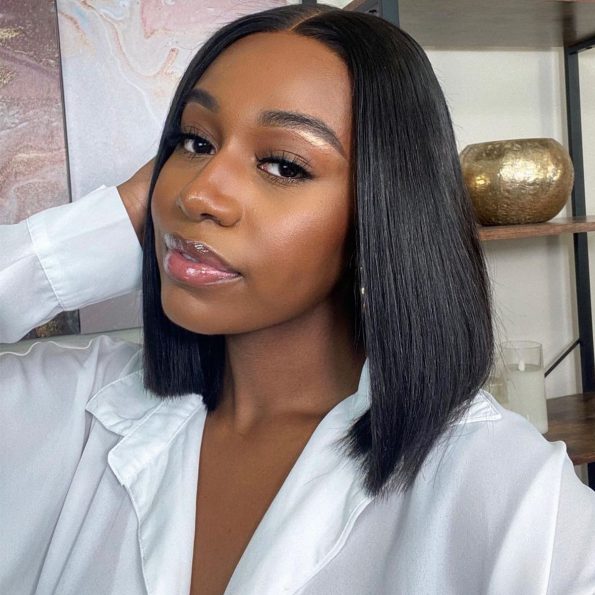 pre cut lace wear go straight bob wig (2)