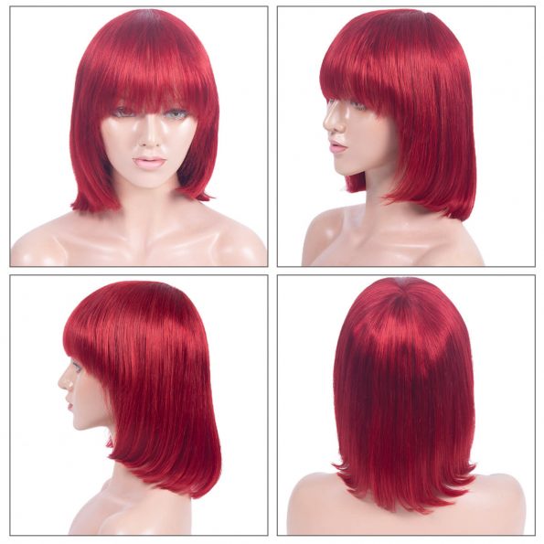 red bob wig with bang (3)