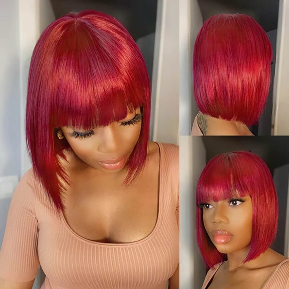 red bob wig with bang (6)