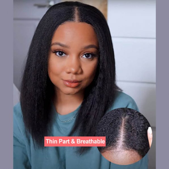 u part kinky straight wig