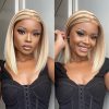 blonde highlight bob wig