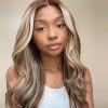 blonde highlight wig body wave