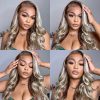 blonde highlight wig body wave