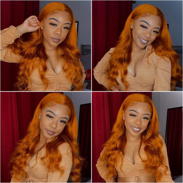 ginger color body wave wig