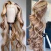 blonde highlight wig body wave