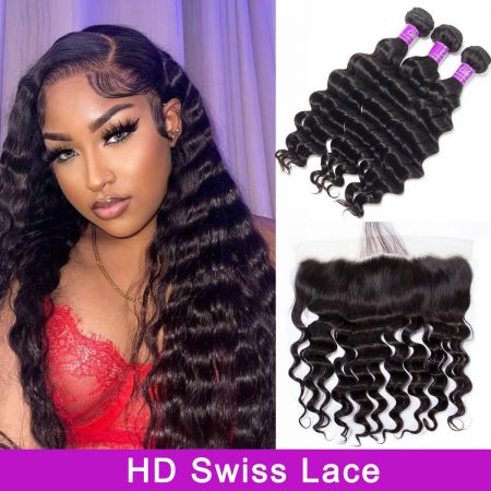 loose deep bundles with hd frontal