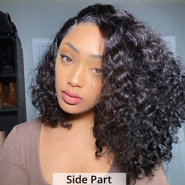bouncy deep curly wig glueless wig side part (1)