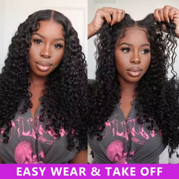 deep wave glueless wig