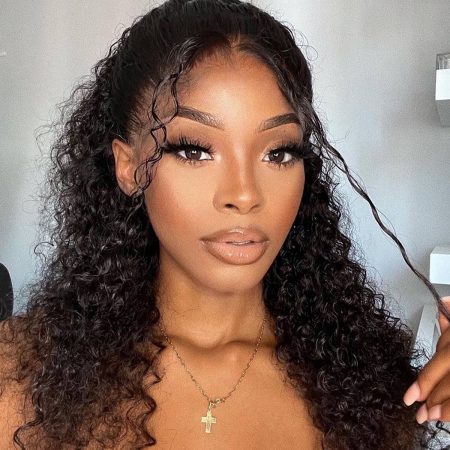 glueless curly lace front wig (2)