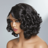 double drawn bouncy curly hair loose wave glueless wig