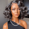 double drawn bouncy curly hair loose wave glueless wig