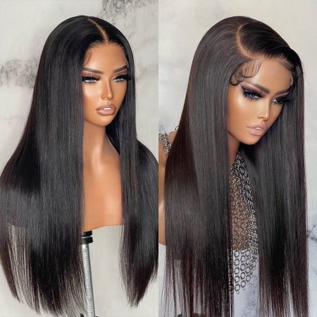 glueless straight lace closure wig