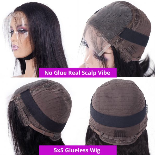 glueless wig 5×5 closure wig