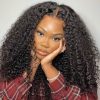 5×5 curly glueless wig