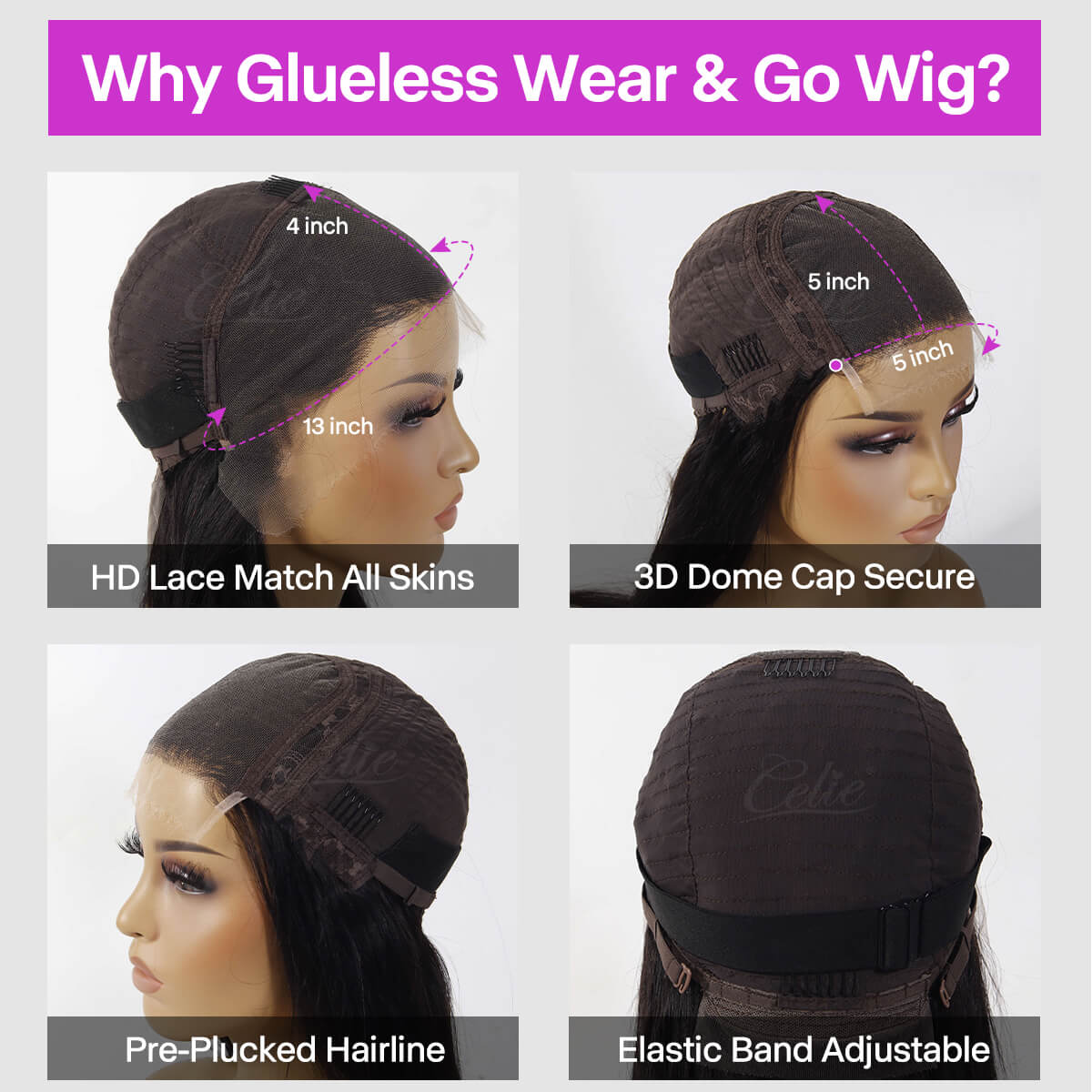 wholesale vendor glueless wigs with elastic