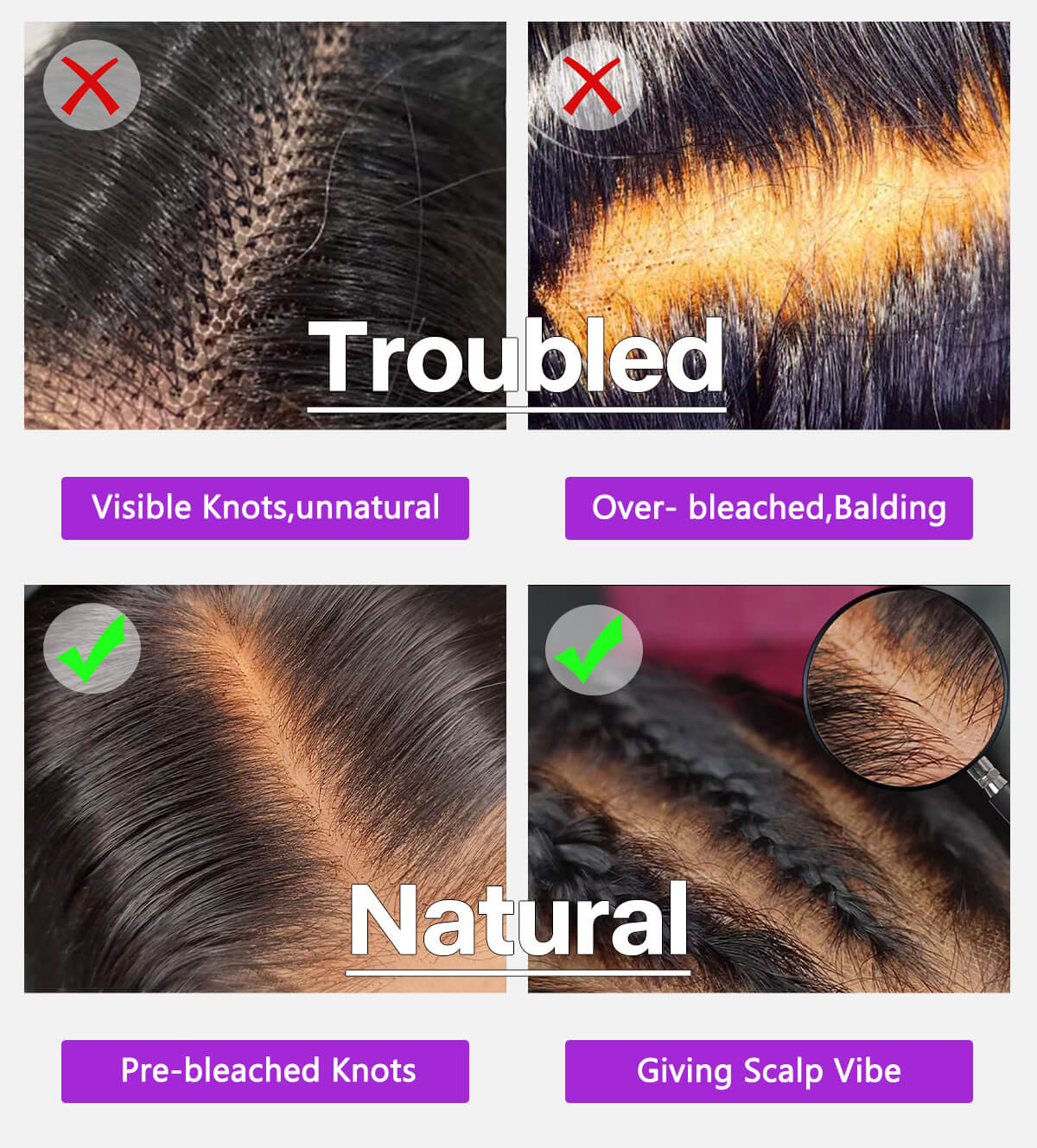 pre-bleached knots