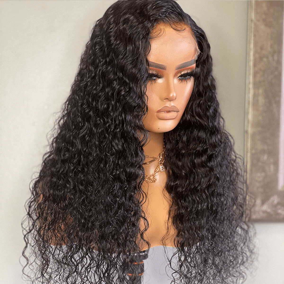 water wave glueless lace closure wig (1)