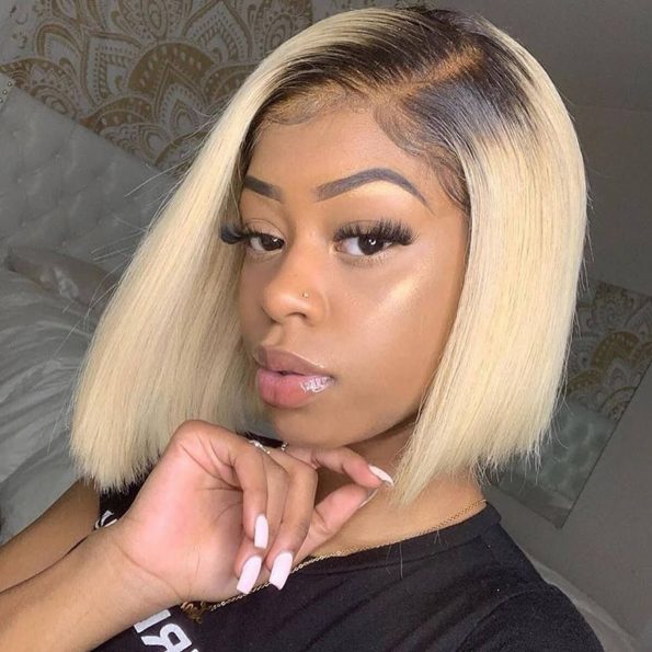 ombre 1b blonde lace front bob wig (3)