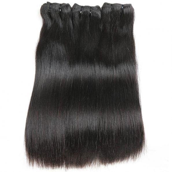 straight double drawn hair weft (2)