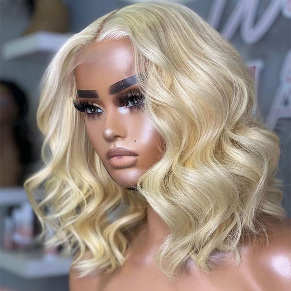 mid length 613 blonde body wave wig