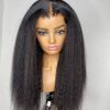 kinky straight lace front wig