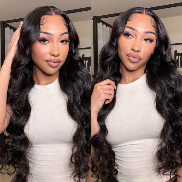 body wave pre cut glueless wig