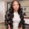 body wave pre-cut lace wig