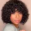 short curly wig with bang sale pic
