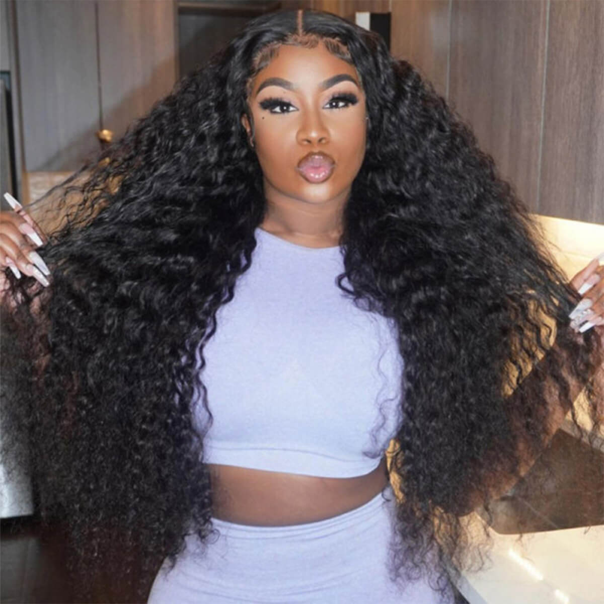 deep wave lace frontal wig celie hair (2)