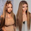 honey blonde lace front wig