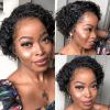 slick back water curly glueless wig