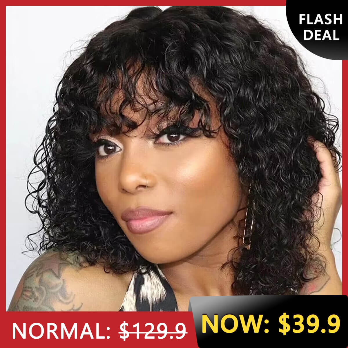special offer water wig with bang