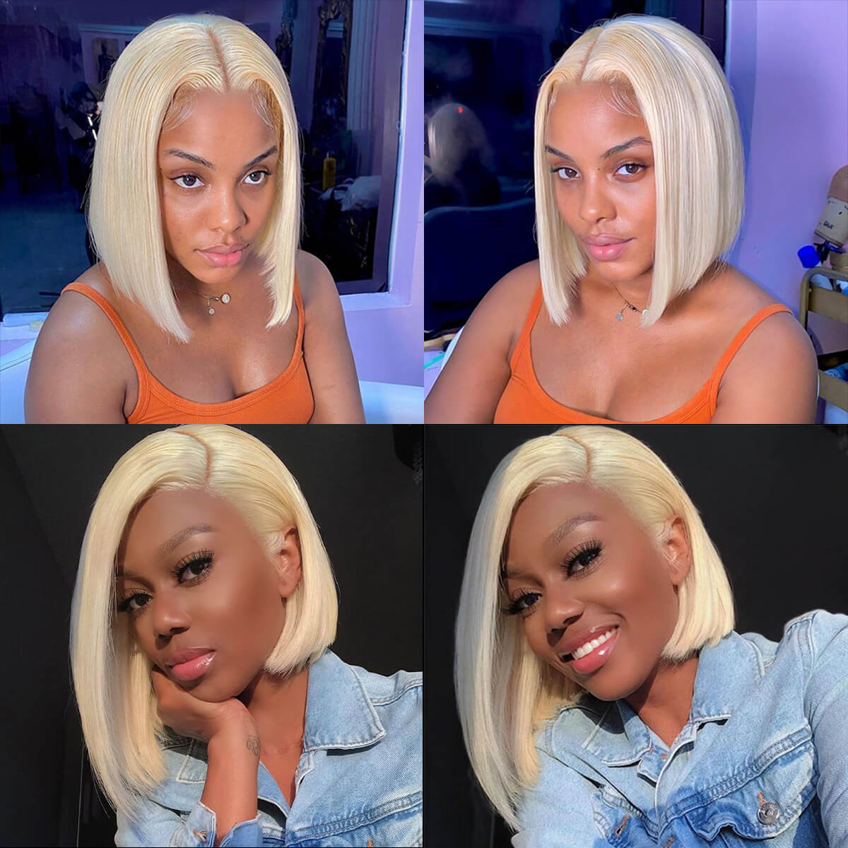 613 bob wig blonde lace frontal wig 12 inches