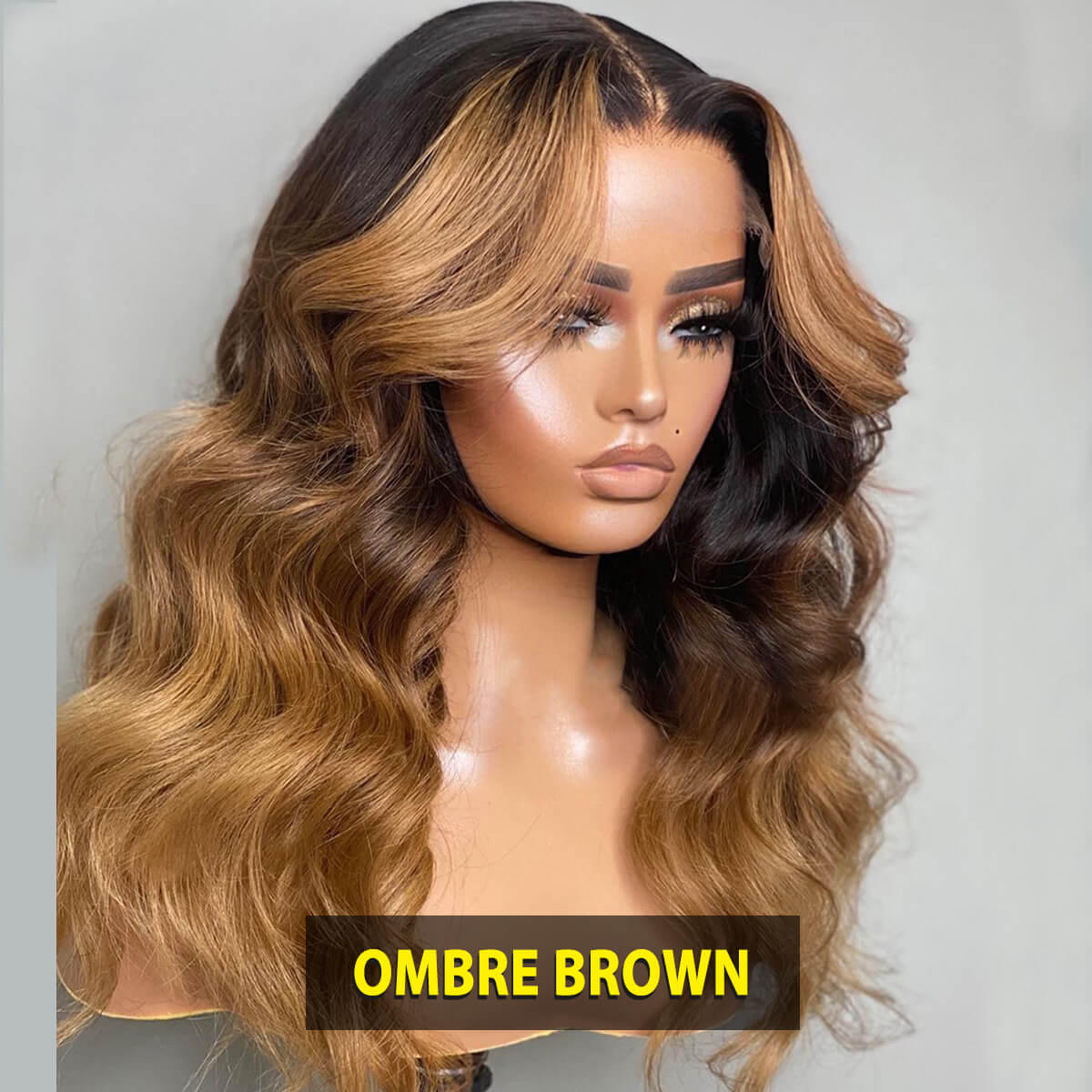 ombre brown lace front wig (1)