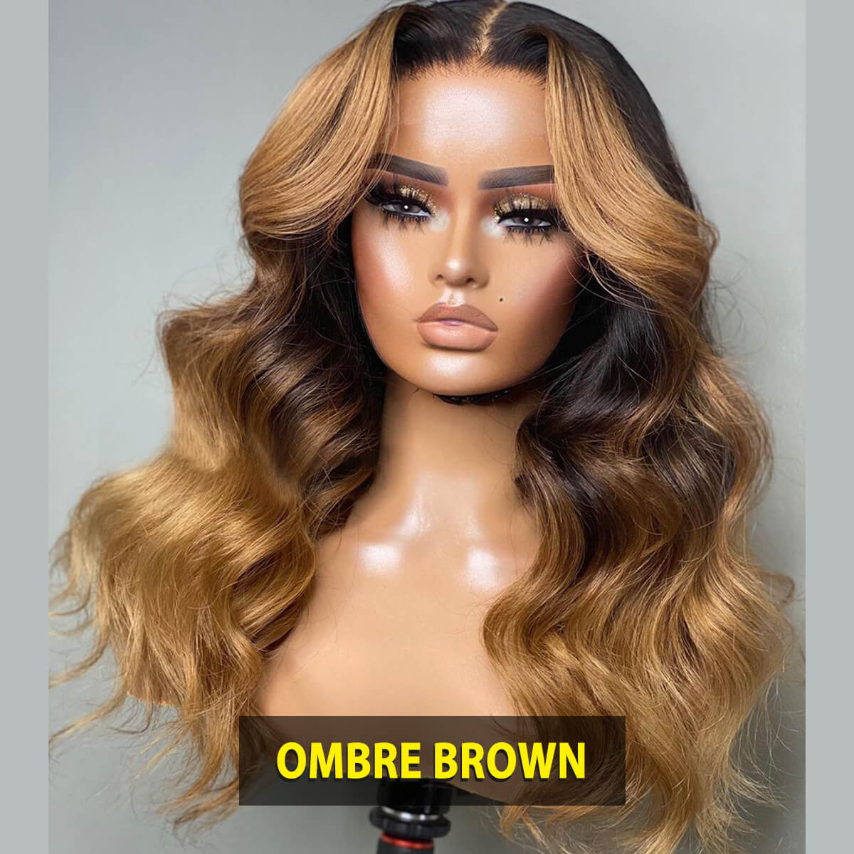 ombre brown lace front wig (2)
