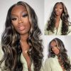 blonde highlight loose body wave wig(1)
