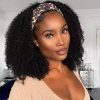 kinky curly headband wig