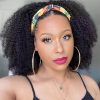 kinky curly headband wig