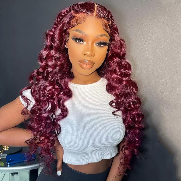 99j burgundy loose deep wave wig (2)