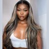 Balayage highlight straight wig (2)