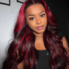 Dark Burgundy With Red Highlights body wave wig (3)